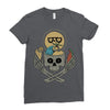 summer skull Ladies Fitted T-Shirt