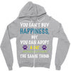 you can't buy happiness, but you can adopt a cat and that's pretty muc Zipper Hoodie