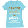 CancerHated By Many Wanted By Plenty Disliked By Some Confronted By No Ladies Fitted T-Shirt