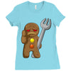 sad gingerbread Ladies Fitted T-Shirt