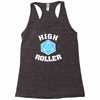 high roller 20 sided die Racerback Tank