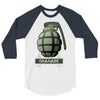 hand grenade military army 3/4 Sleeve Shirt