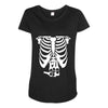 beer belly xray skeleton funny Maternity Scoop Neck T-shirt