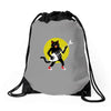 rock cat Drawstring Bags