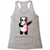 black, red and white Racerback Tank