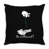 mickey hands rolling weed marijuana Throw Pillow