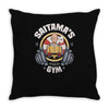 saitama's gym Throw Pillow