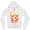 skull gradient Zipper Hoodie