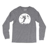 skiier moon moonlight silhouett Long Sleeve Shirts