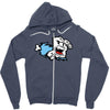 screaming paw Zipper Hoodie
