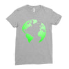 Earth Themed Funny Ladies Fitted T-Shirt