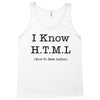 i know html Tank Top