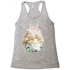Totoro With Japanese Landscape Racerback Tank