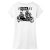 frideay white Women's V-Neck T-Shirt