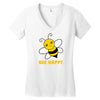 bee happy Women's V-Neck T-Shirt