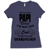 I'm Called Papi Because  I'm Way Too Cool To Be Called Grandfather Ladies Fitted T-Shirt