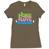 peace, love, massage Ladies Fitted T-Shirt