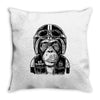 monkey in the motorcycle Throw Pillow