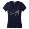 cute enjoy Women's V-Neck T-Shirt