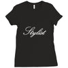 stylist rhinestone Ladies Fitted T-Shirt