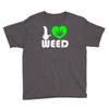 i love weed fun Youth Tee