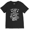 drink wine &amp; watch christmas movies V-Neck Tee