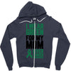 i wear green for my mom liver cancer awareness Zipper Hoodie