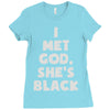 i met god she's Ladies Fitted T-Shirt