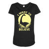 believe in nessie Maternity Scoop Neck T-shirt