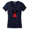 pool black red Women's V-Neck T-Shirt