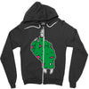 rude zombie Zipper Hoodie
