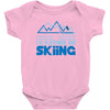 i'd rather be skiing Baby Bodysuit