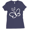 butterfly sticker vinyl Ladies Fitted T-Shirt