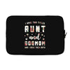 i have two titles aunt and dogmom and i rock them both with roses Laptop sleeve