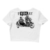 frideay white Crop Top