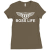 boss life hip hop music rick ross maybach cool dope mens tshirt black Ladies Fitted T-Shirt