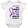 supporting the fighter, admiring the survivors, honoring the taken Baby Bodysuit
