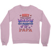 only the best dads get promoted to papa Crewneck Sweatshirt