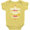 i am a march women Baby Onesie