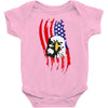 american eagle usa flag head Baby Onesie