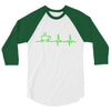 morning coffee heatbeat ekg 3/4 Sleeve Shirt