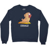 yoga pug exhale Crewneck Sweatshirt