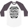 Super Cool Pawpaw Of A Freaking Awesome Daughter 3/4 Sleeve Shirt
