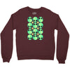 sad alien and daisy nineties grunge pattern Crewneck Sweatshirt
