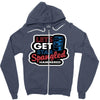 star spangled hammered Zipper Hoodie