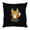 all the fox Throw Pillow