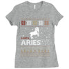 santa aries xhristmas ugly t shirts Ladies Fitted T-Shirt