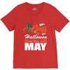 Halloween Kings Are Born In May V-Neck Tee