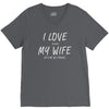 i love my wife ~ mens funny fishing V-Neck Tee