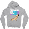 frenchies and yoga Zipper Hoodie